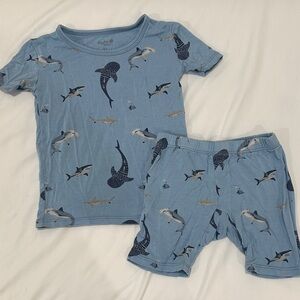 Kyte BABY Ocean Blue Shark Pajama Set